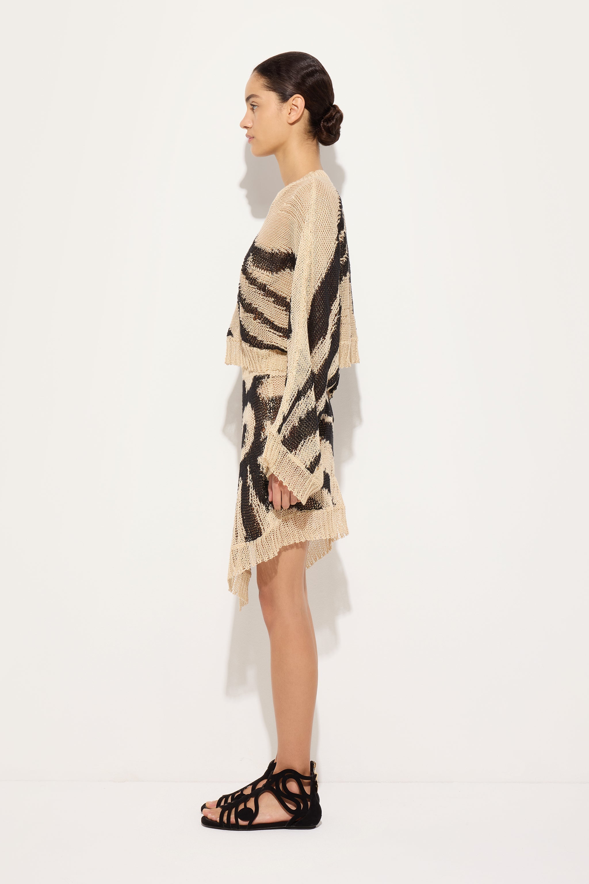 Marmo print Linen Asymmetrical Skirt
 WOMAN Pucci