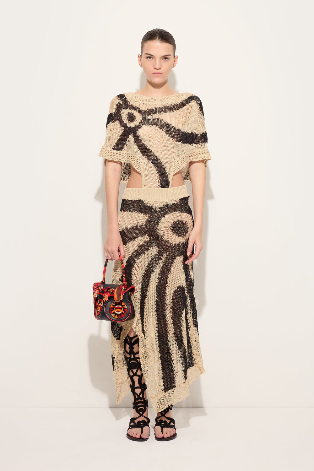 Linen Long Dress with Asymmetrical Skirt
 WOMAN Pucci