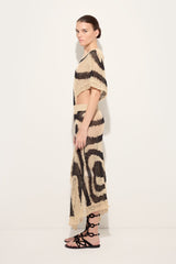Linen Long Dress with Asymmetrical Skirt
 WOMAN Pucci