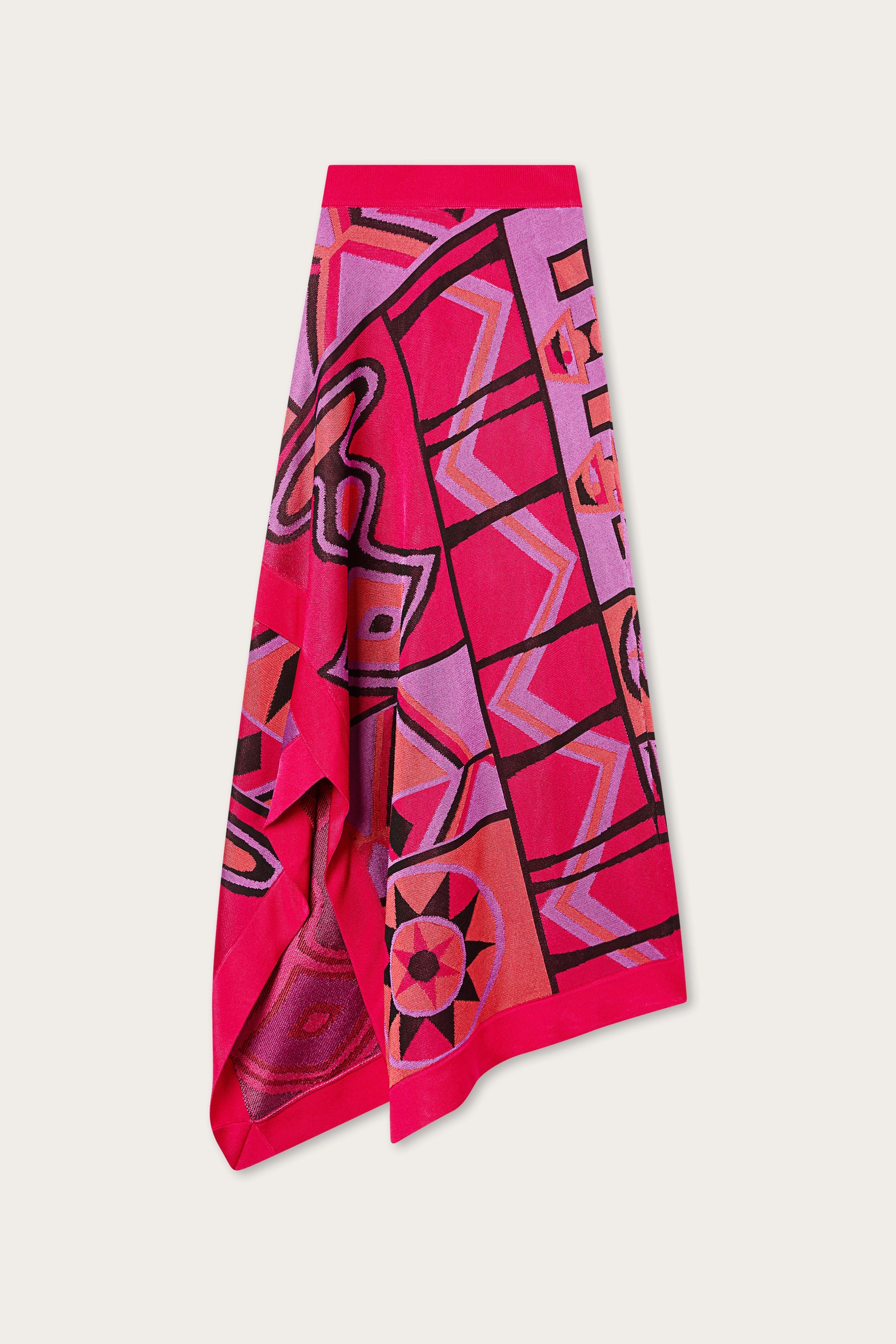 Jacquard Asymmetrical Skirt
 WOMAN Pucci