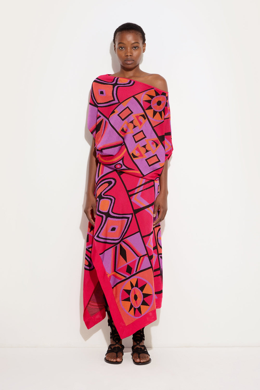 Jacquard Asymmetrical Skirt
 WOMAN Pucci