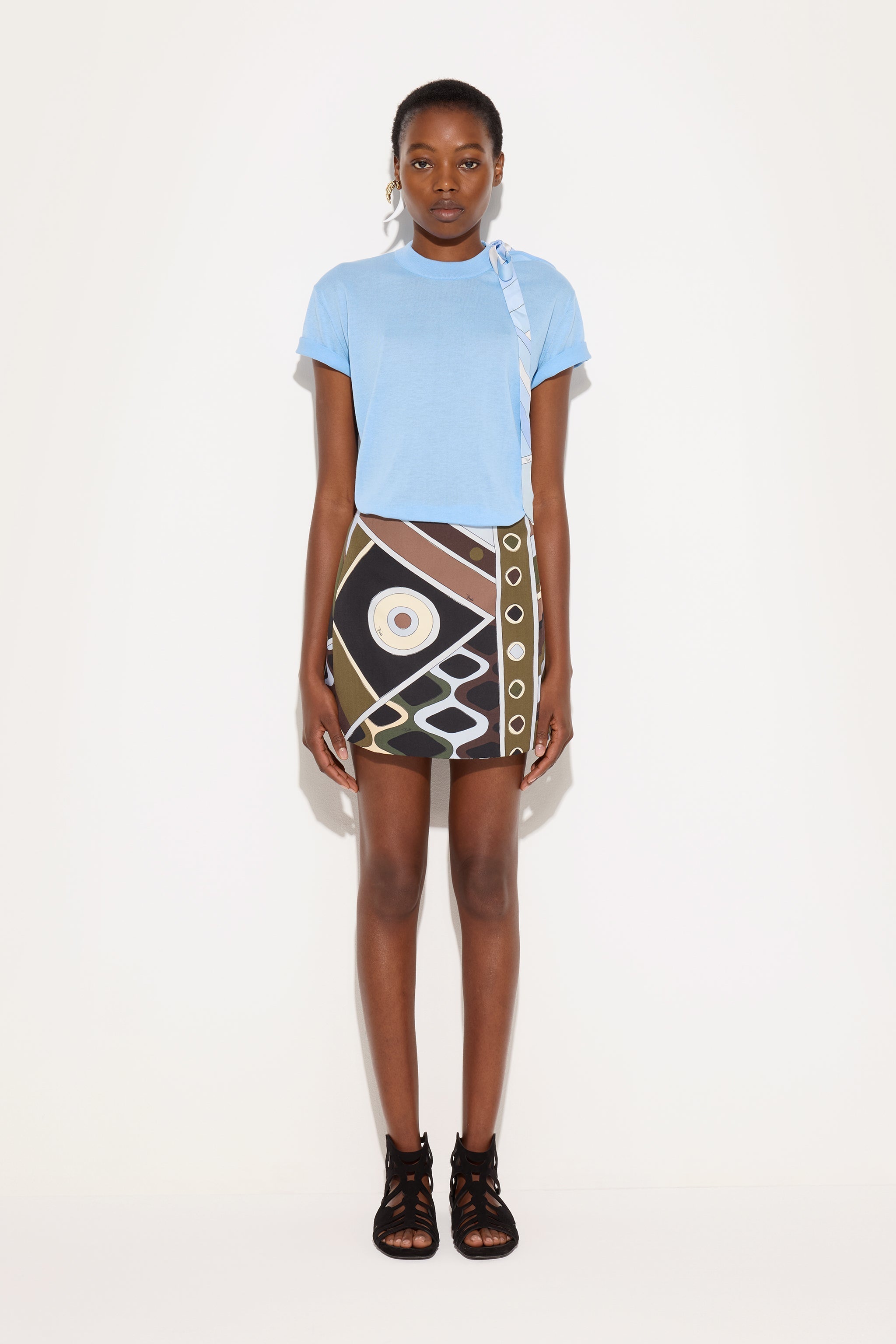 Silk Detail T-Shirt
 WOMAN Pucci