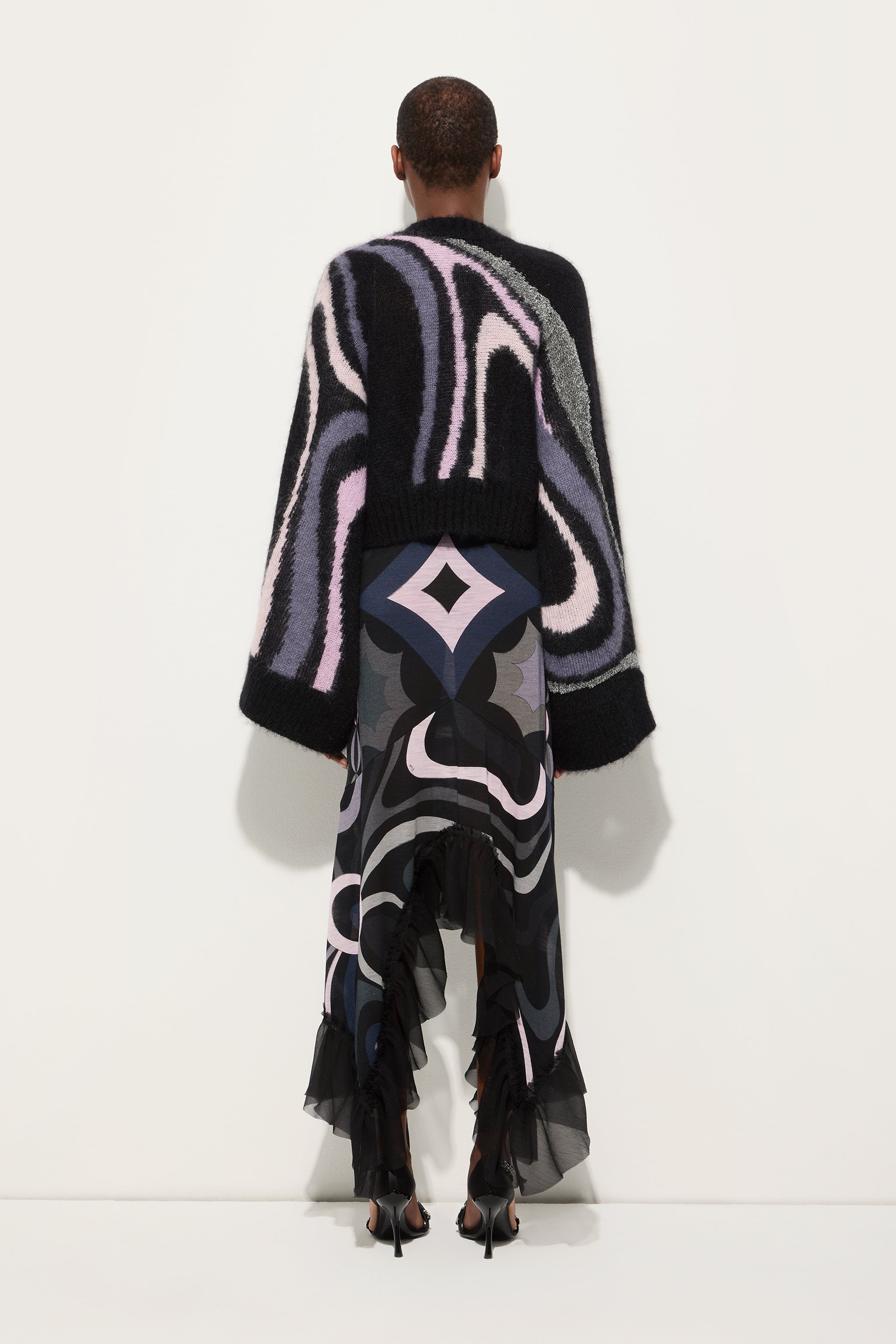 Cropped Sweater with Marmo Inlay
 WOMAN Pucci