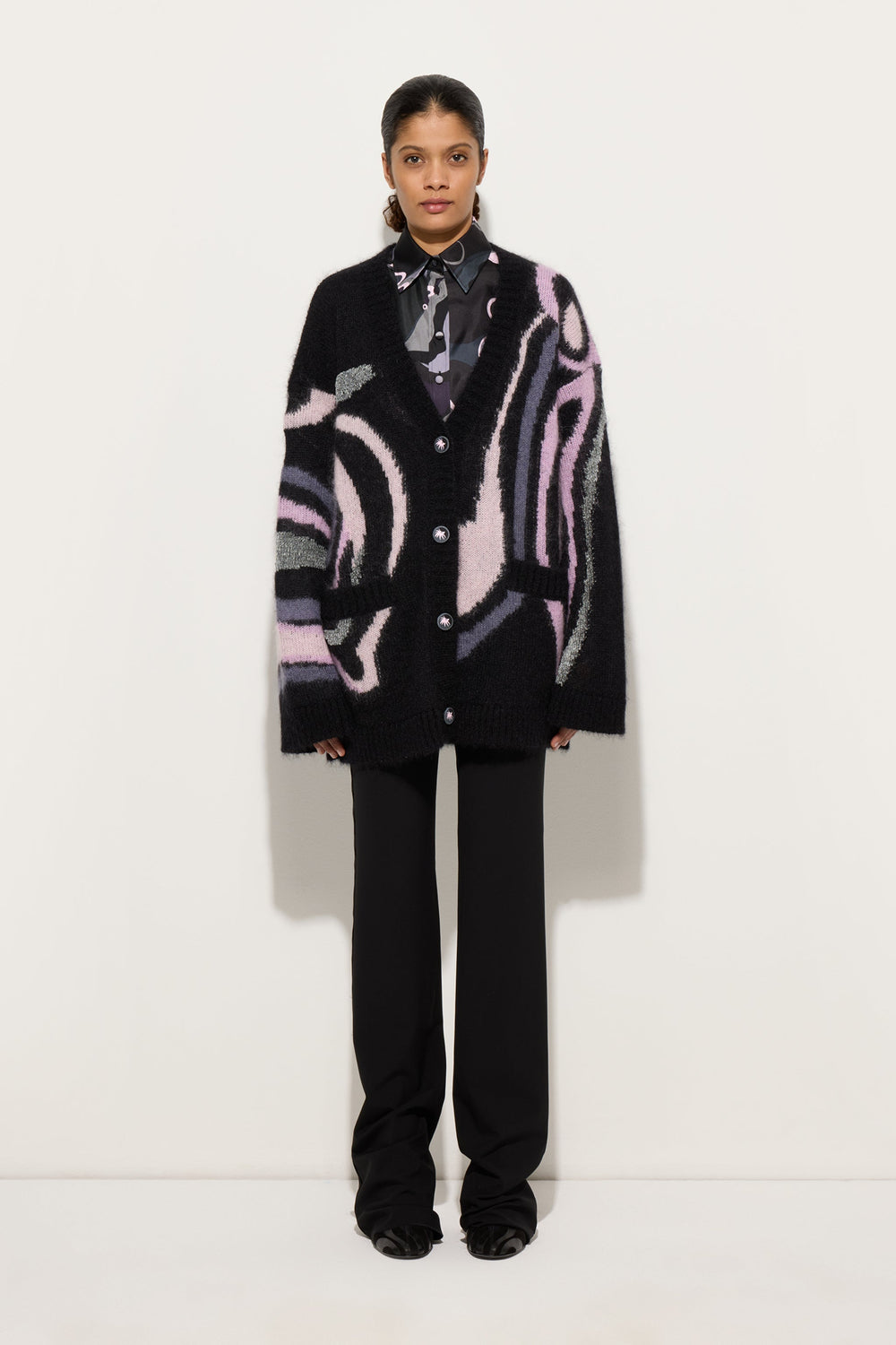 Oversized Cardigan with Marmo Inlay
 WOMAN Pucci
