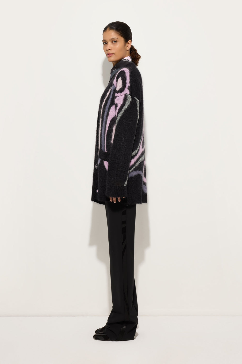 Oversized Cardigan with Marmo Inlay
 WOMAN Pucci