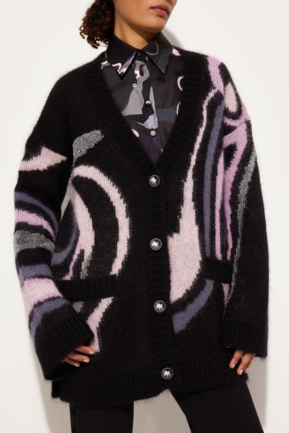 Oversized Cardigan with Marmo Inlay
 WOMAN Pucci