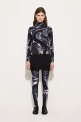 Orchidee Print High Neck Sweater in Wool
 WOMAN Pucci