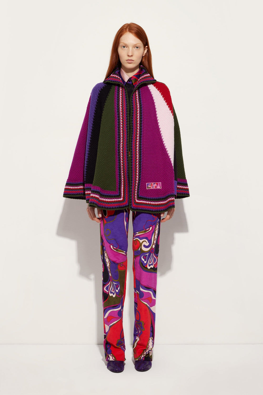 Color Block Large Cape
 WOMAN Pucci