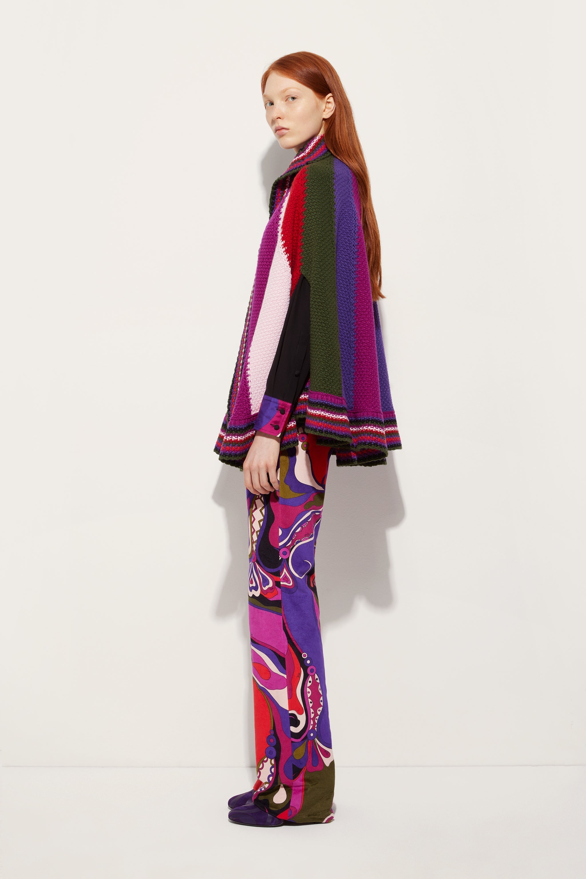 Color Block Large Cape
 WOMAN Pucci