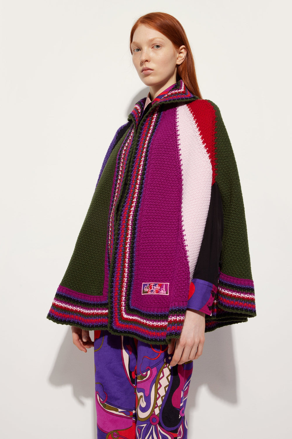 Color Block Large Cape
 WOMAN Pucci