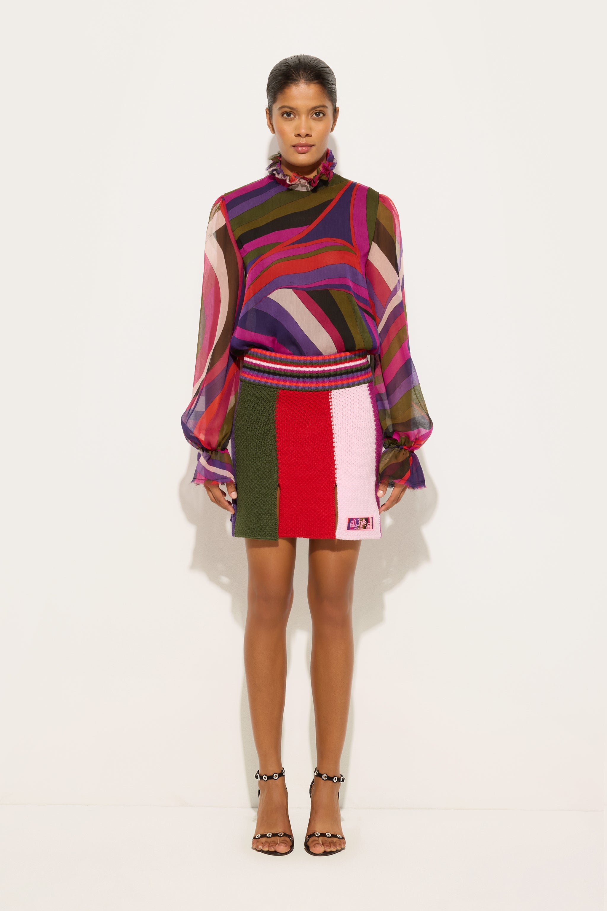 Colorblock Mini Skirt
 WOMAN Pucci