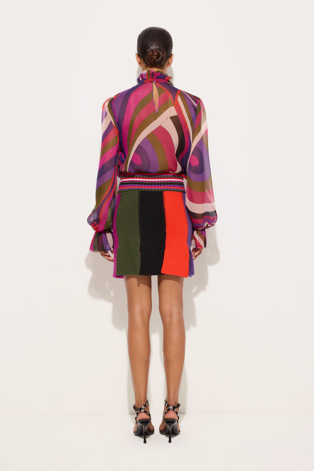 Colorblock Mini Skirt
 WOMAN Pucci
