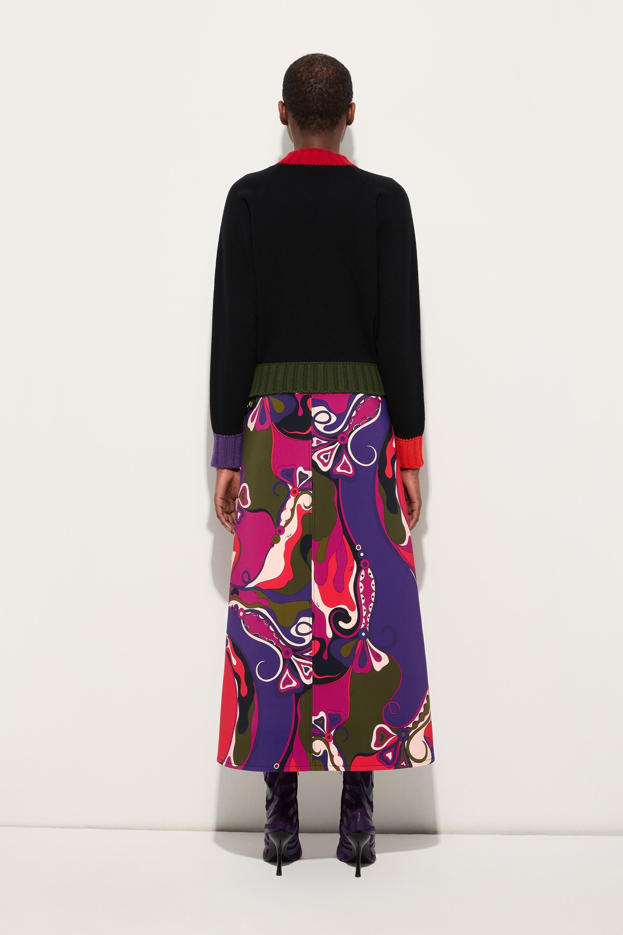 Sweater with Color Block Details
 WOMAN Pucci