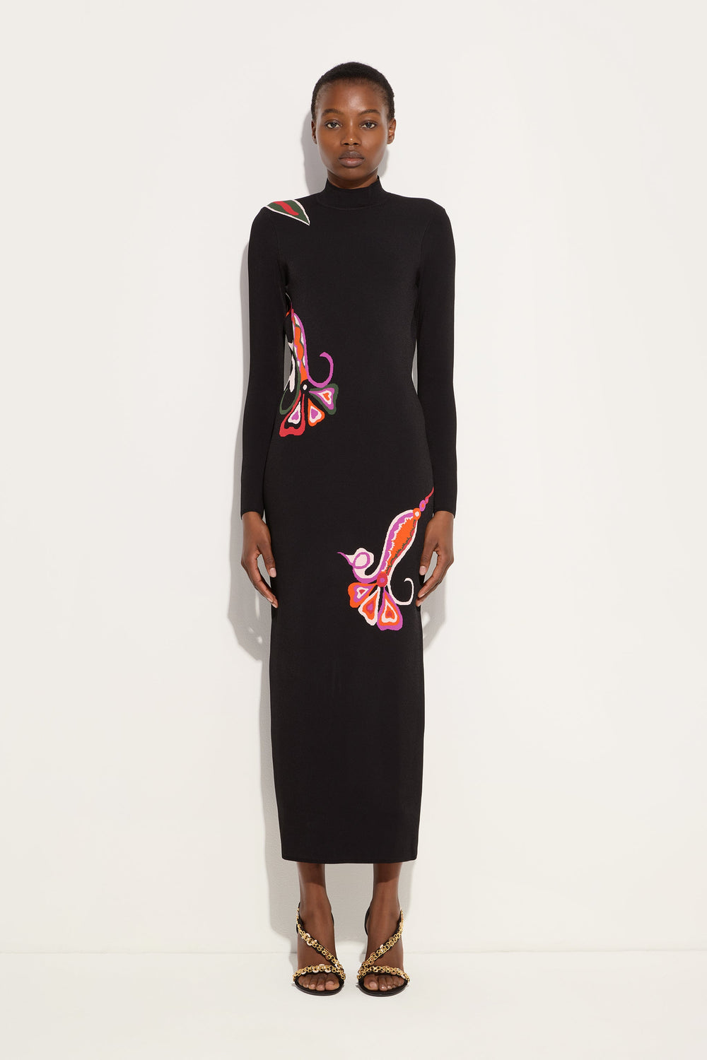 Orchidee Jacquard Long Fitted Dress
 WOMAN Pucci
