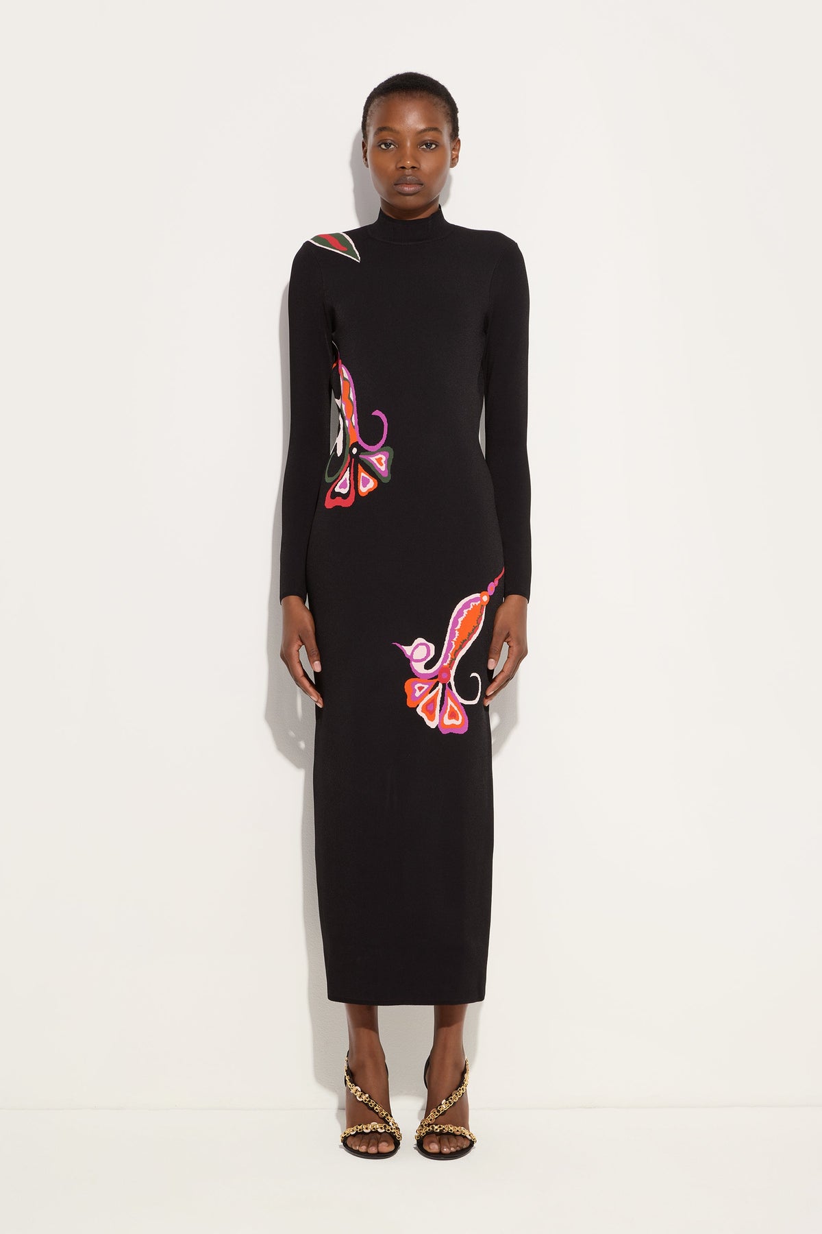 Orchidee Jacquard Long Fitted Dress
 WOMAN Pucci