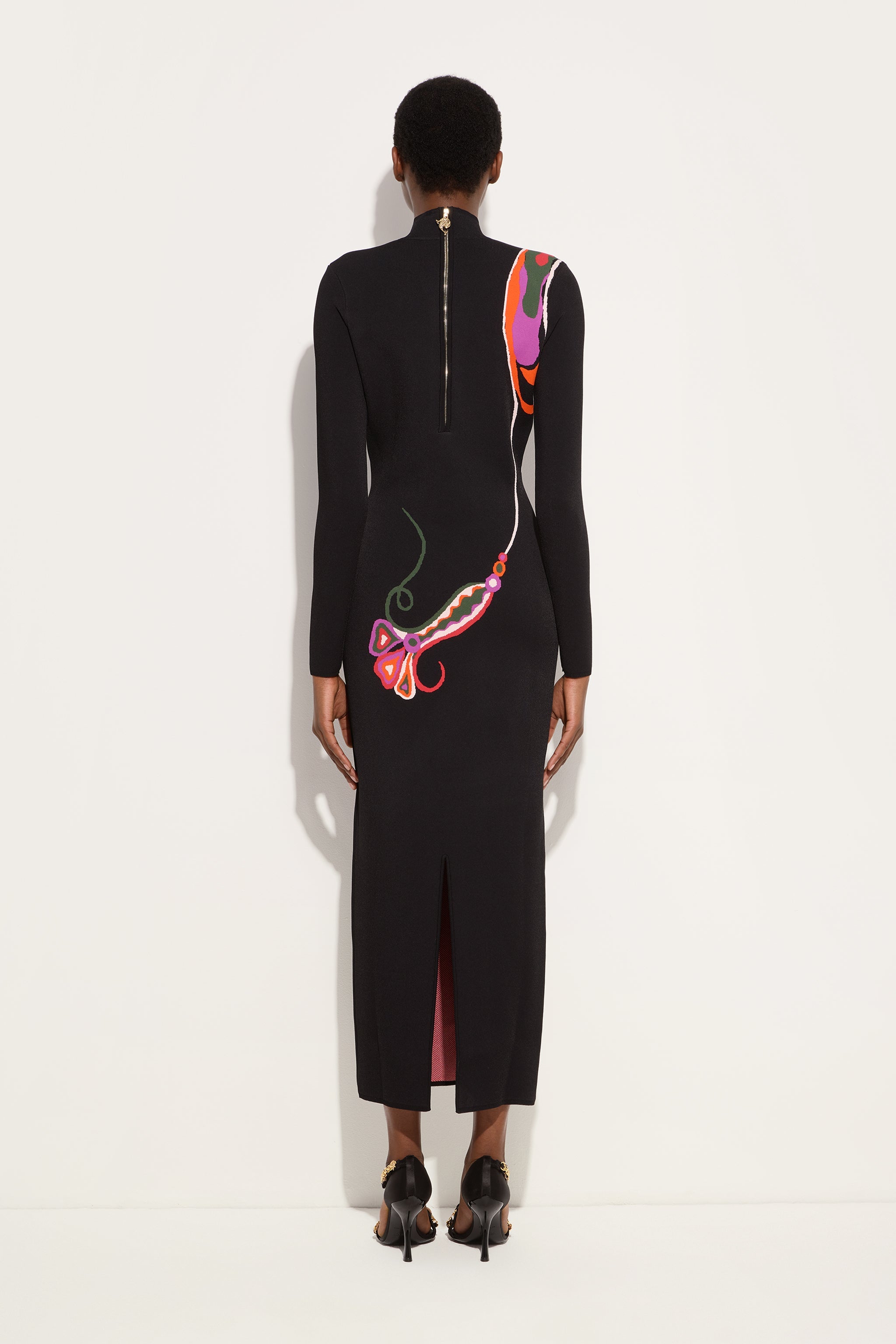 Orchidee Jacquard Long Fitted Dress
 WOMAN Pucci