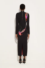 Orchidee Jacquard Long Fitted Dress
 WOMAN Pucci