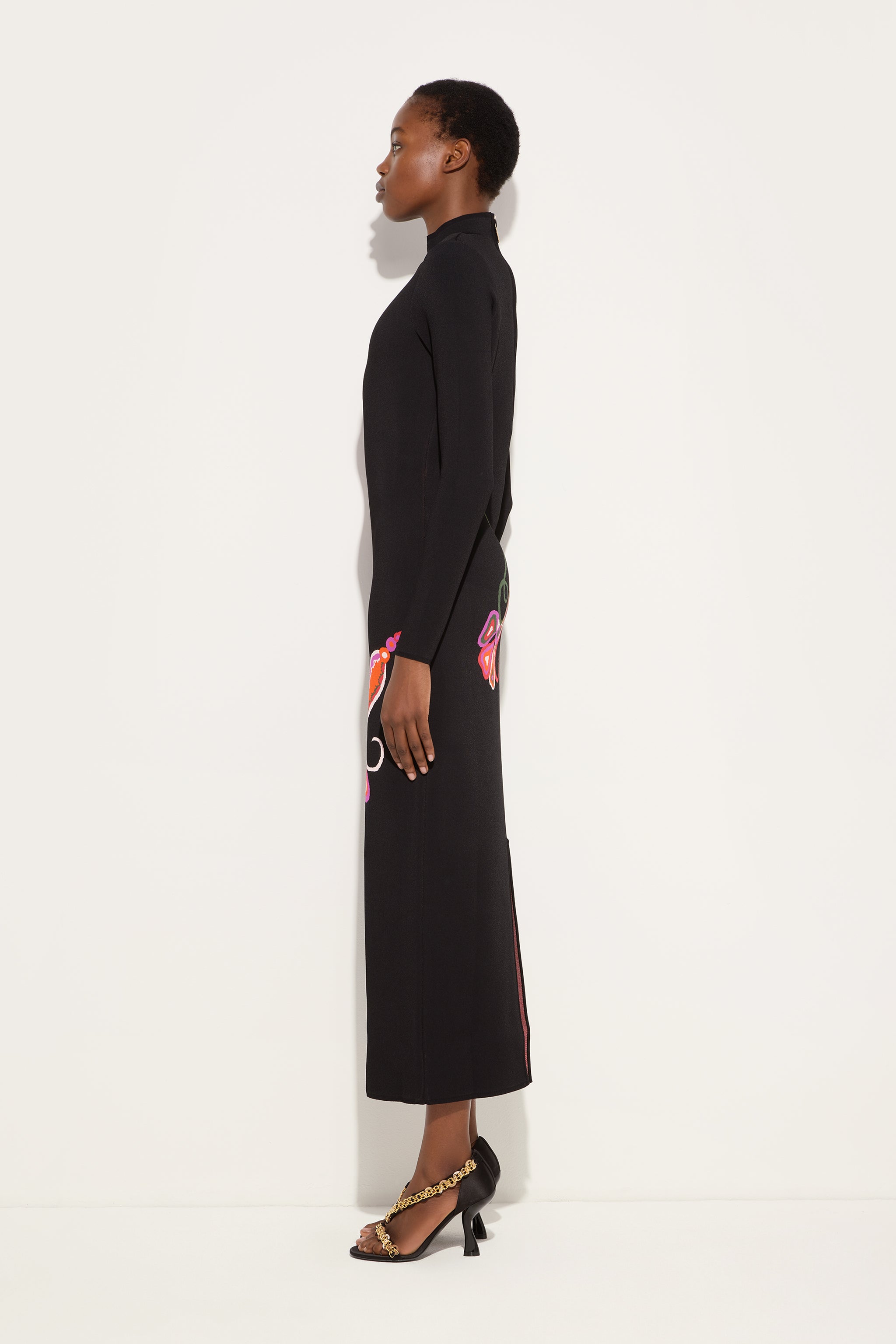 Orchidee Jacquard Long Fitted Dress
 WOMAN Pucci