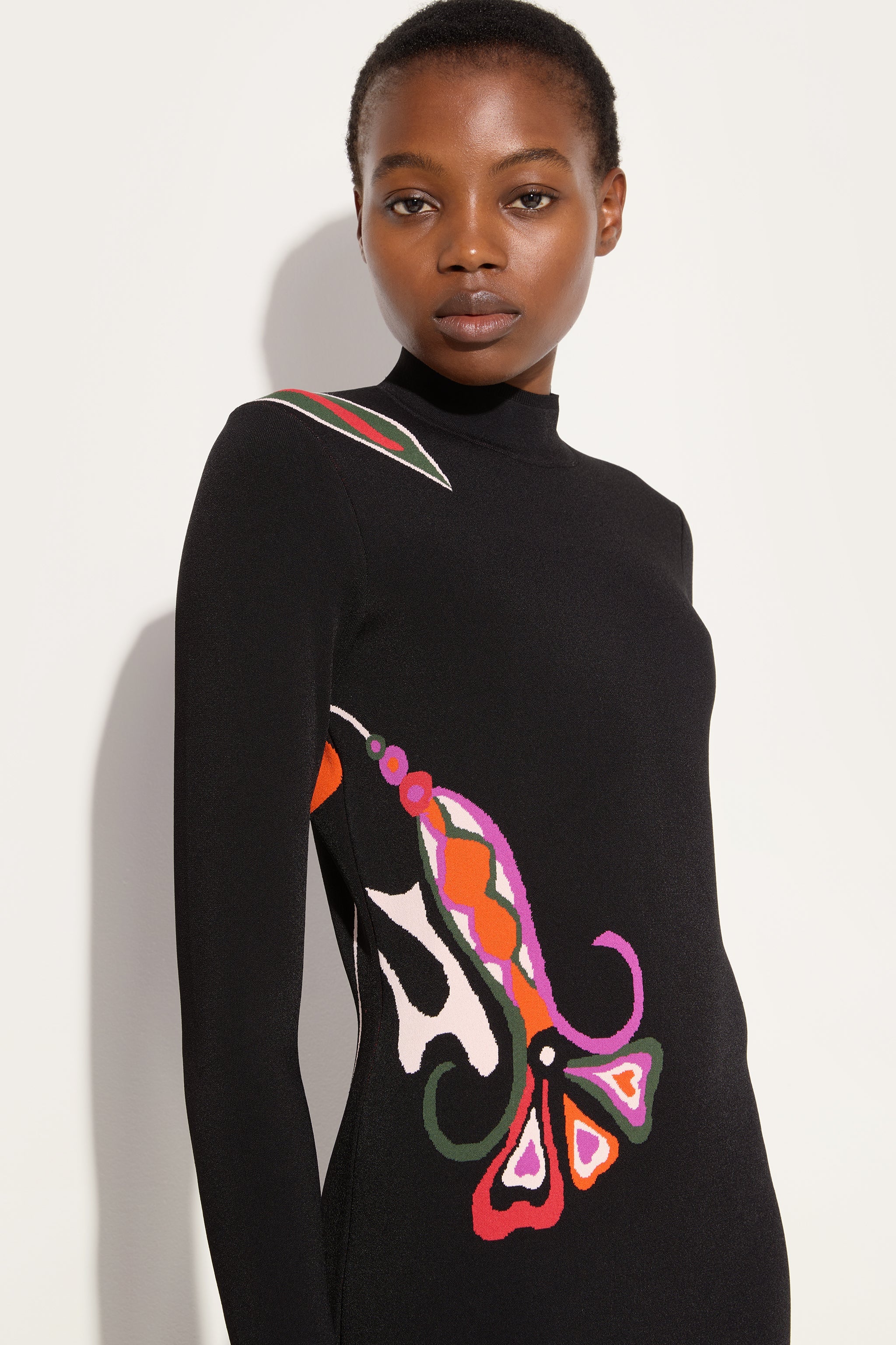 Orchidee Jacquard Long Fitted Dress
 WOMAN Pucci