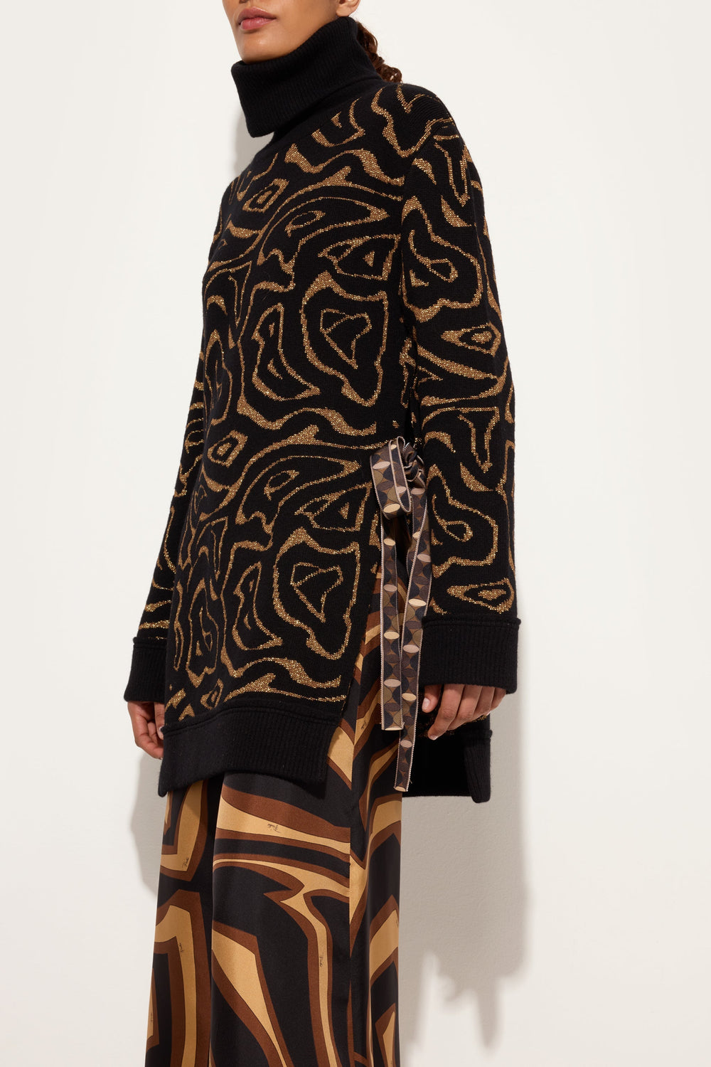 Labirinto Print Oversized Sweater
 WOMAN Pucci
