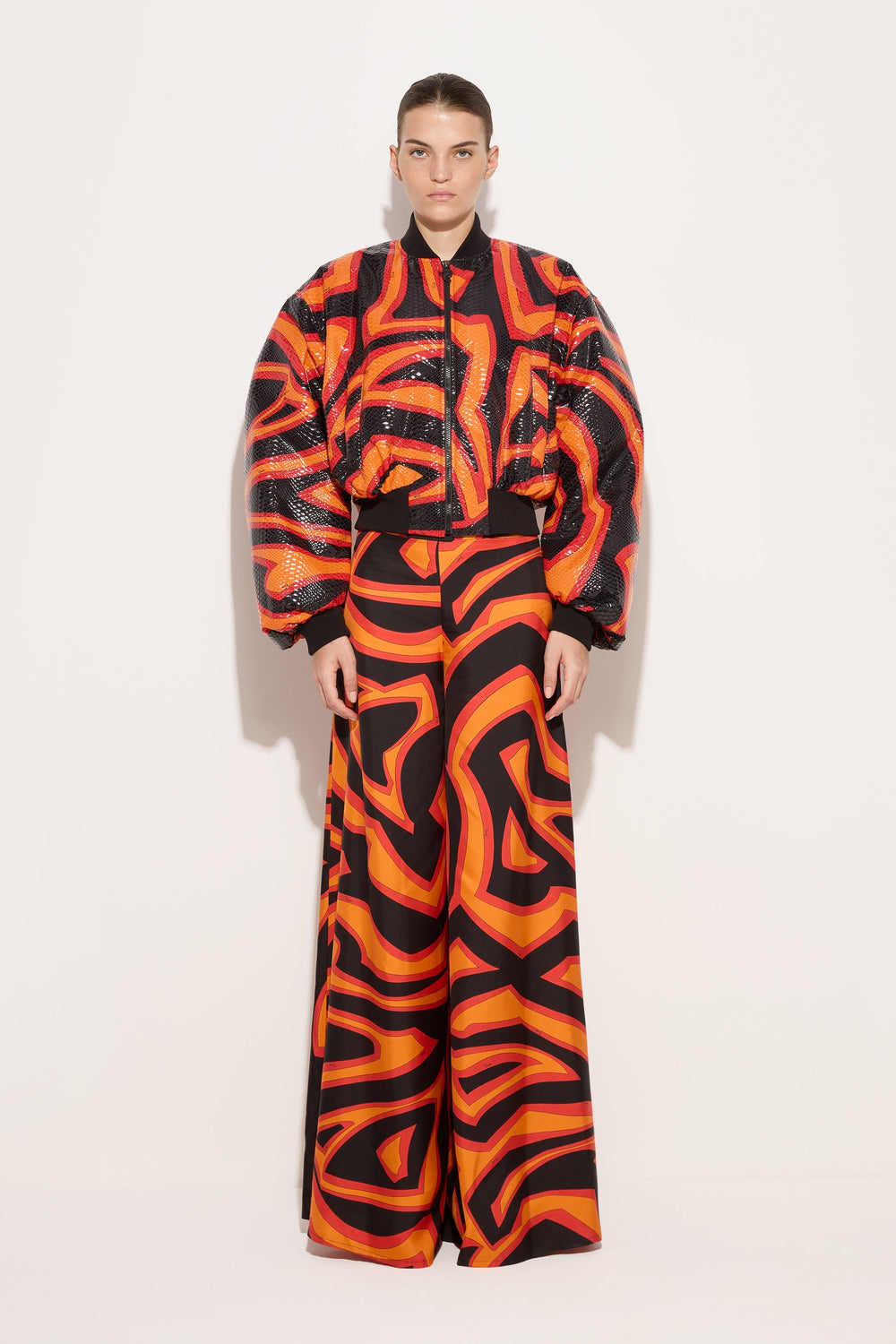 Labirinto Print Silk Palazzo Pants
 WOMAN Pucci