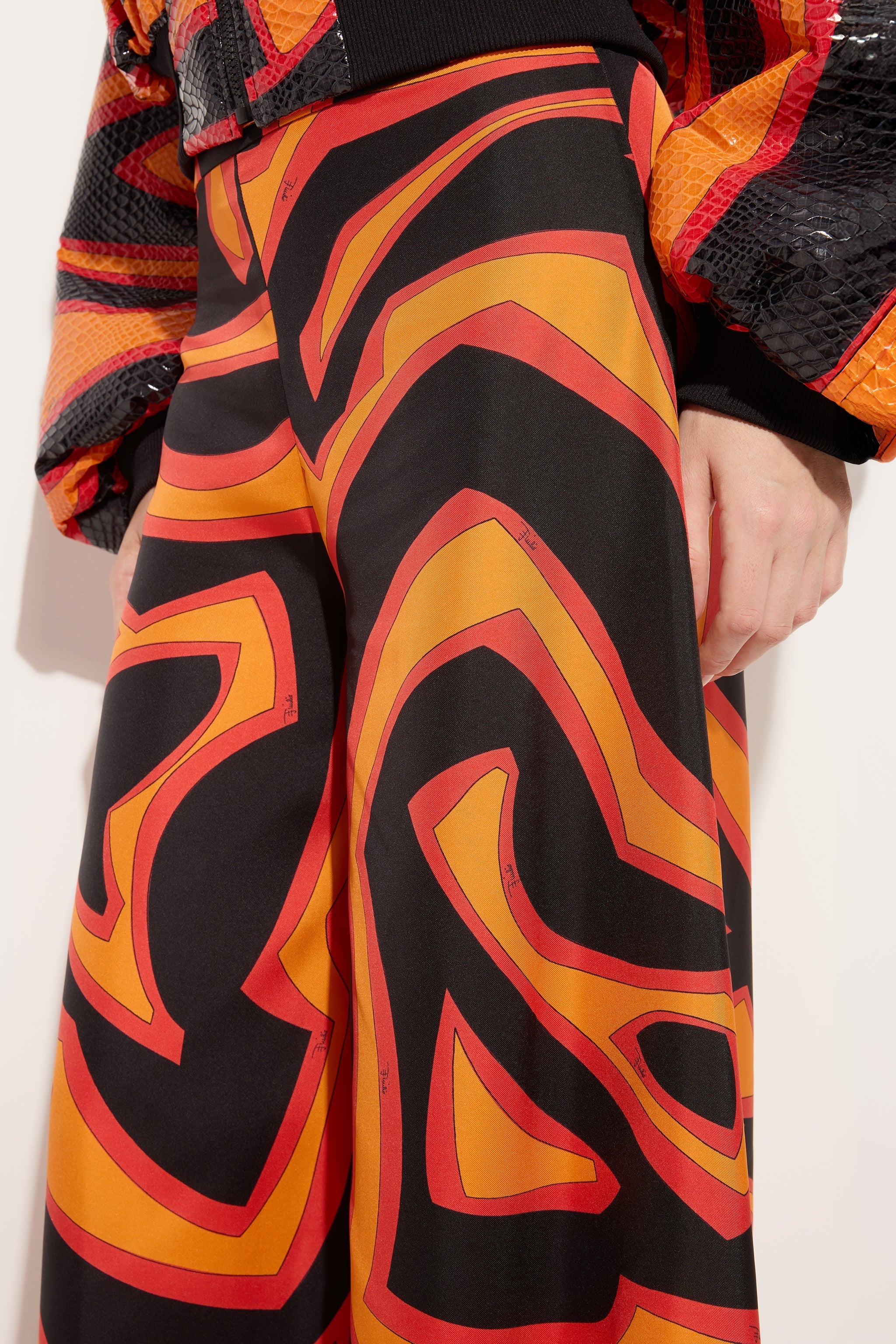 Labirinto Print Silk Palazzo Pants
 WOMAN Pucci