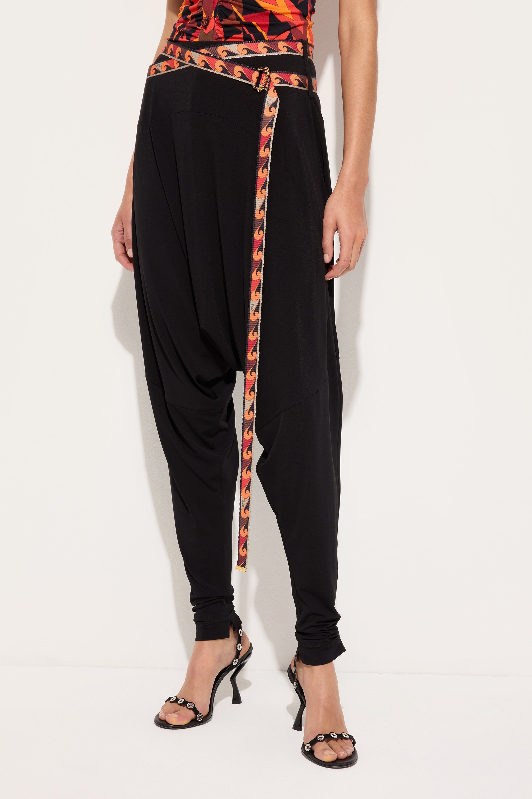 Flowing Pants with Printed Belt
 WOMAN Pucci