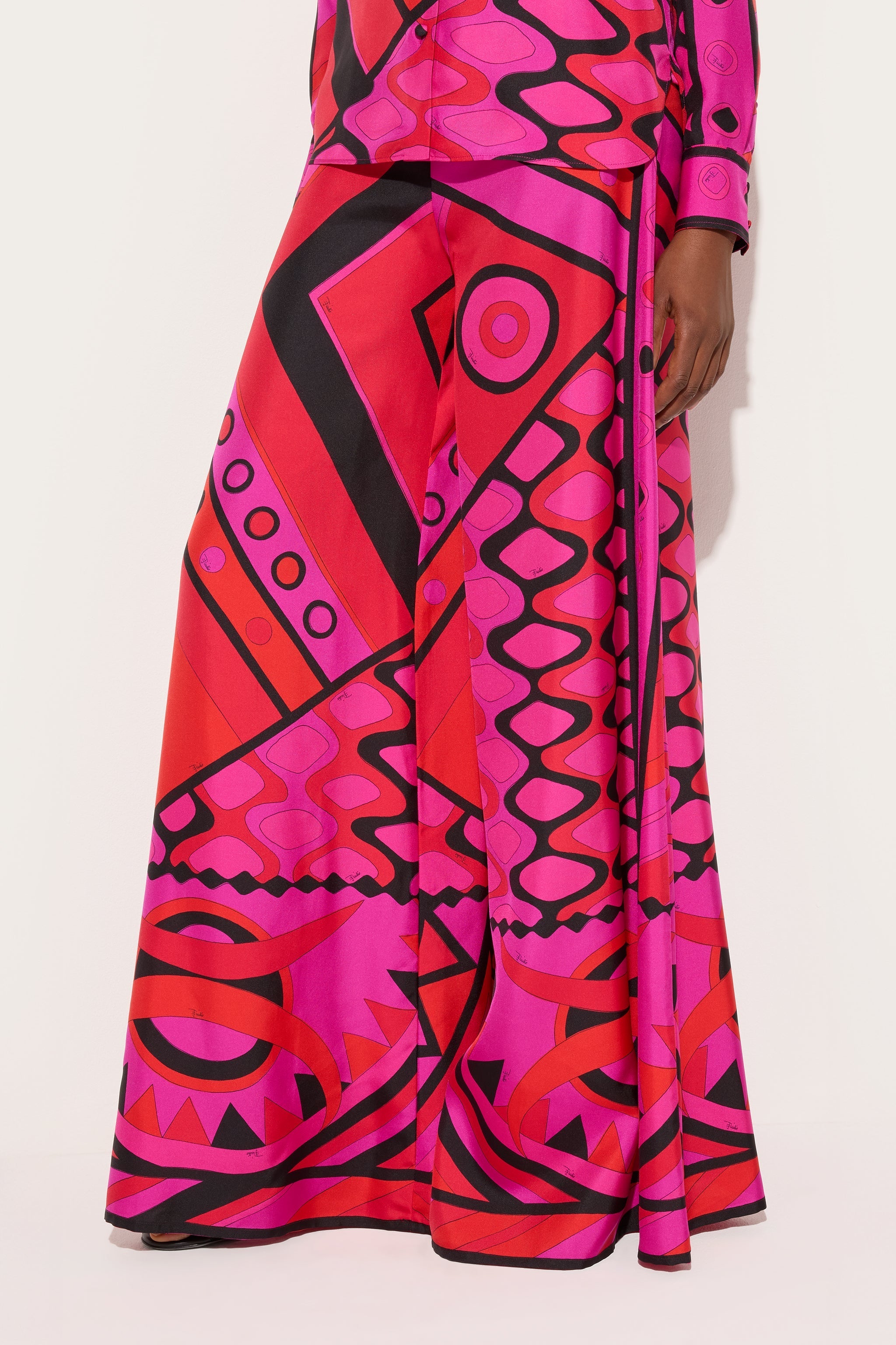 Vivara Print Silk Palazzo Pants
 WOMAN Pucci