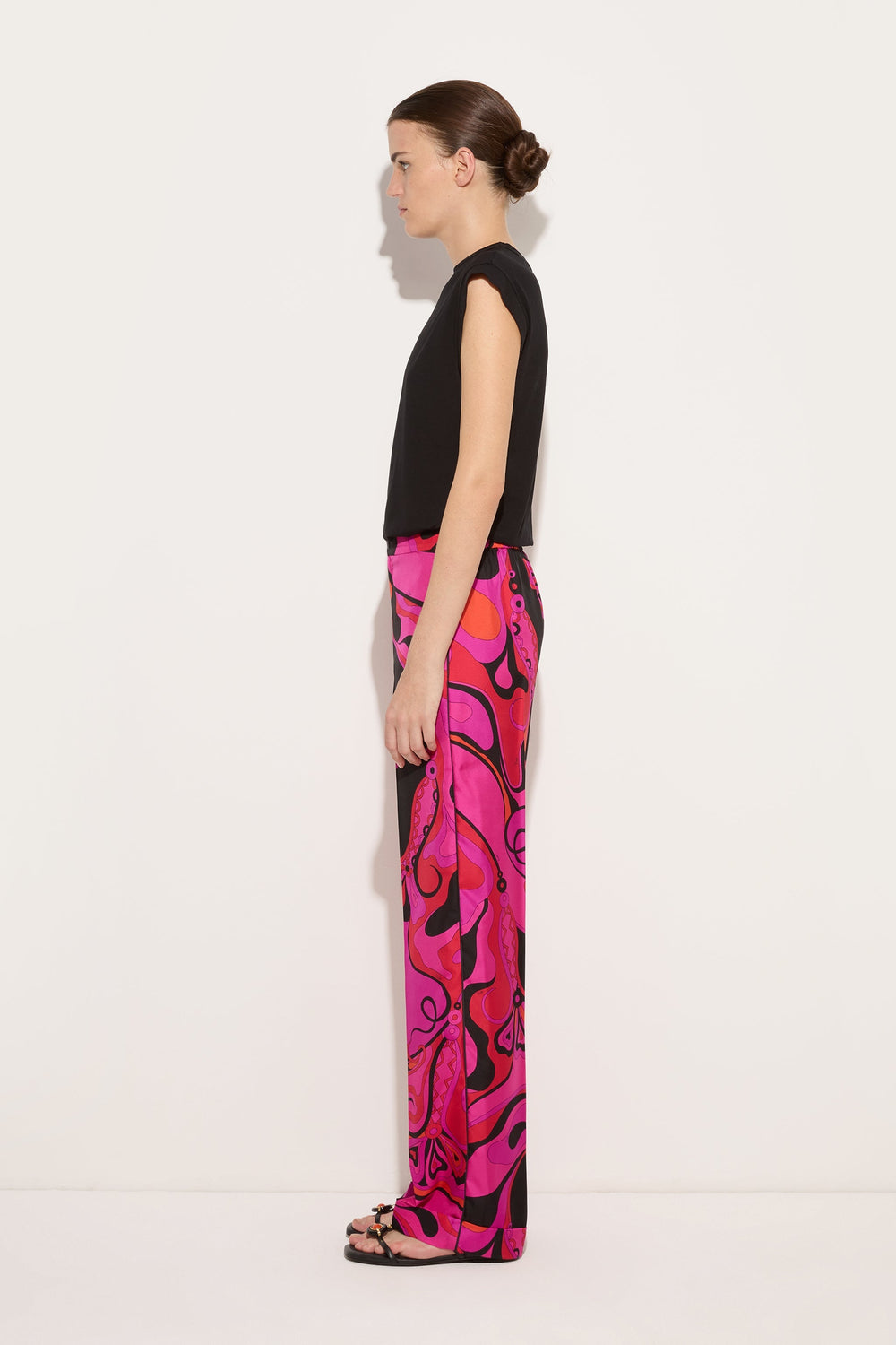 Orchidee Print Silk Pants
 WOMAN Pucci