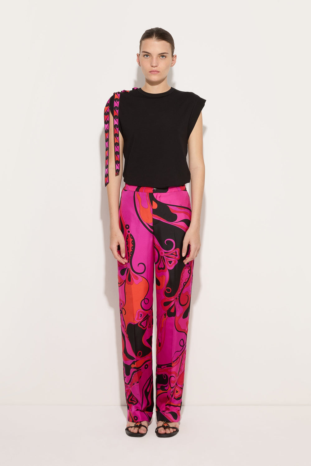 Orchidee Print Silk Pants
 WOMAN Pucci