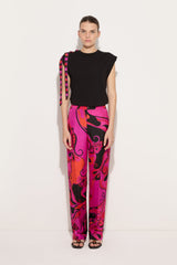 Orchidee Print Silk Pants
 WOMAN Pucci