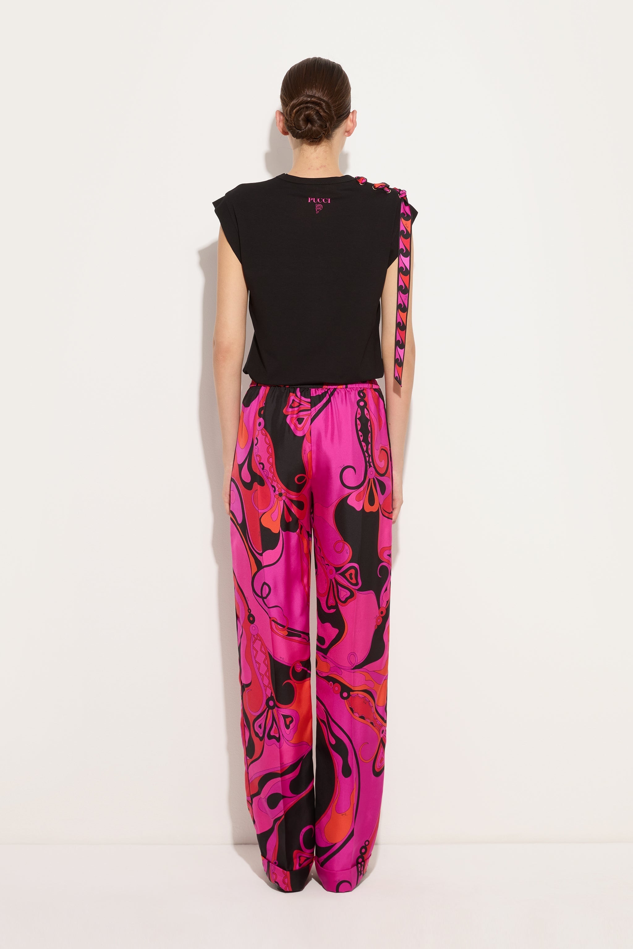 Orchidee Print Silk Pants
 WOMAN Pucci