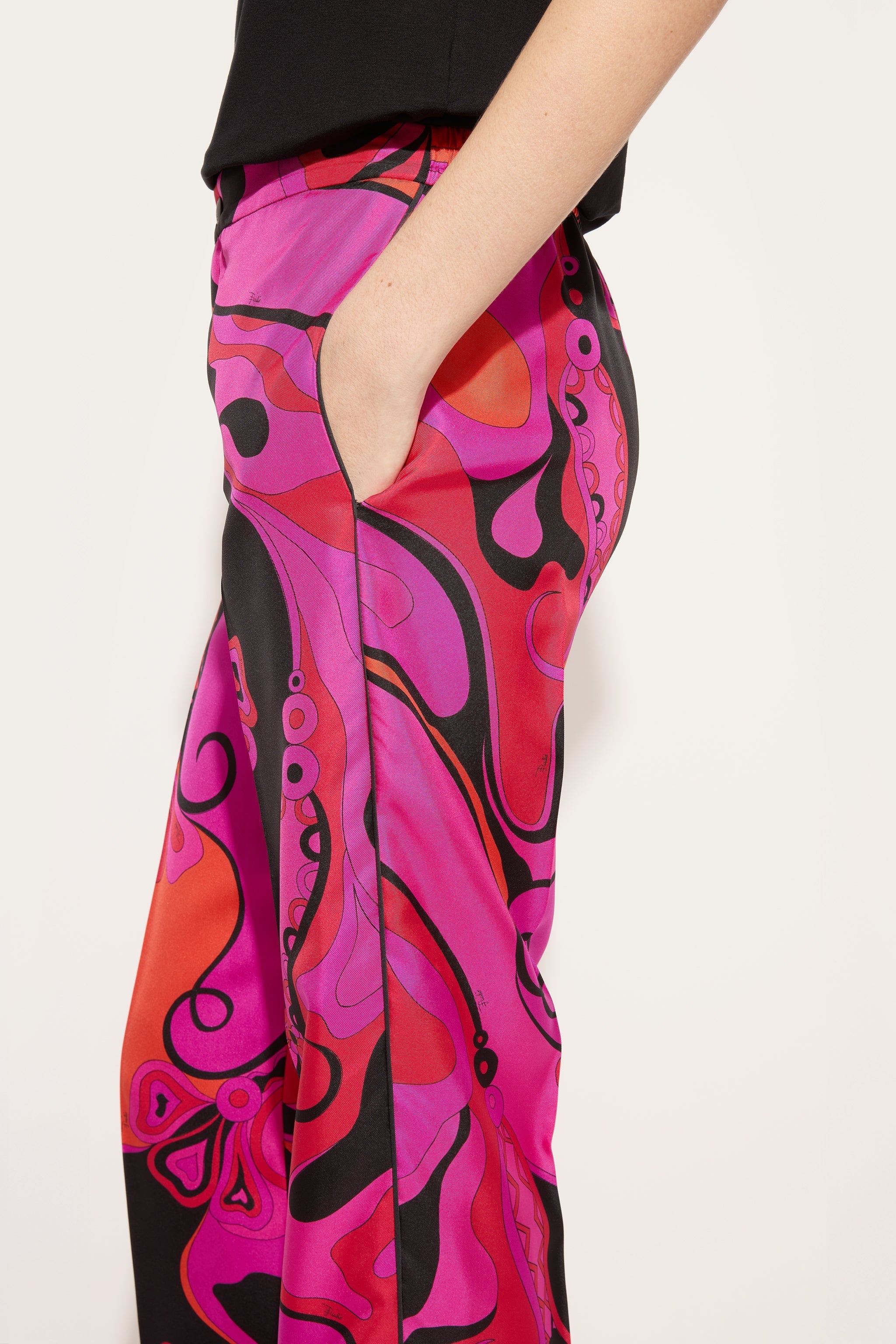 Orchidee Print Silk Pants
 WOMAN Pucci