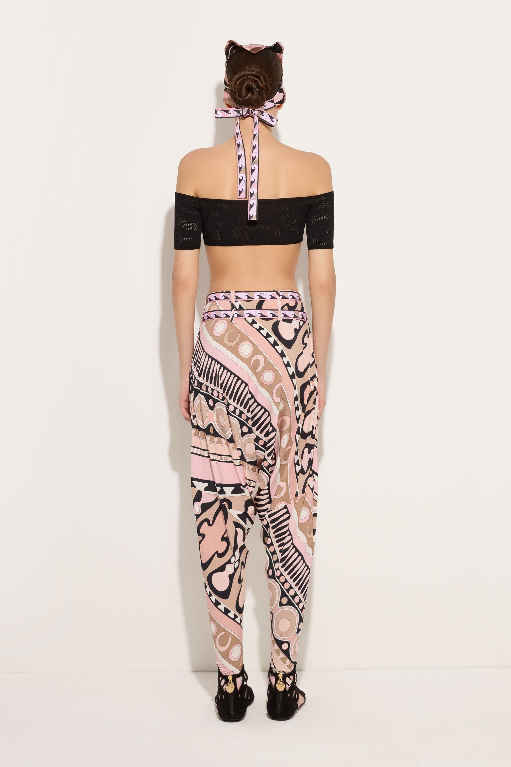 Flowing Pants with Printed Belt
 WOMAN Pucci