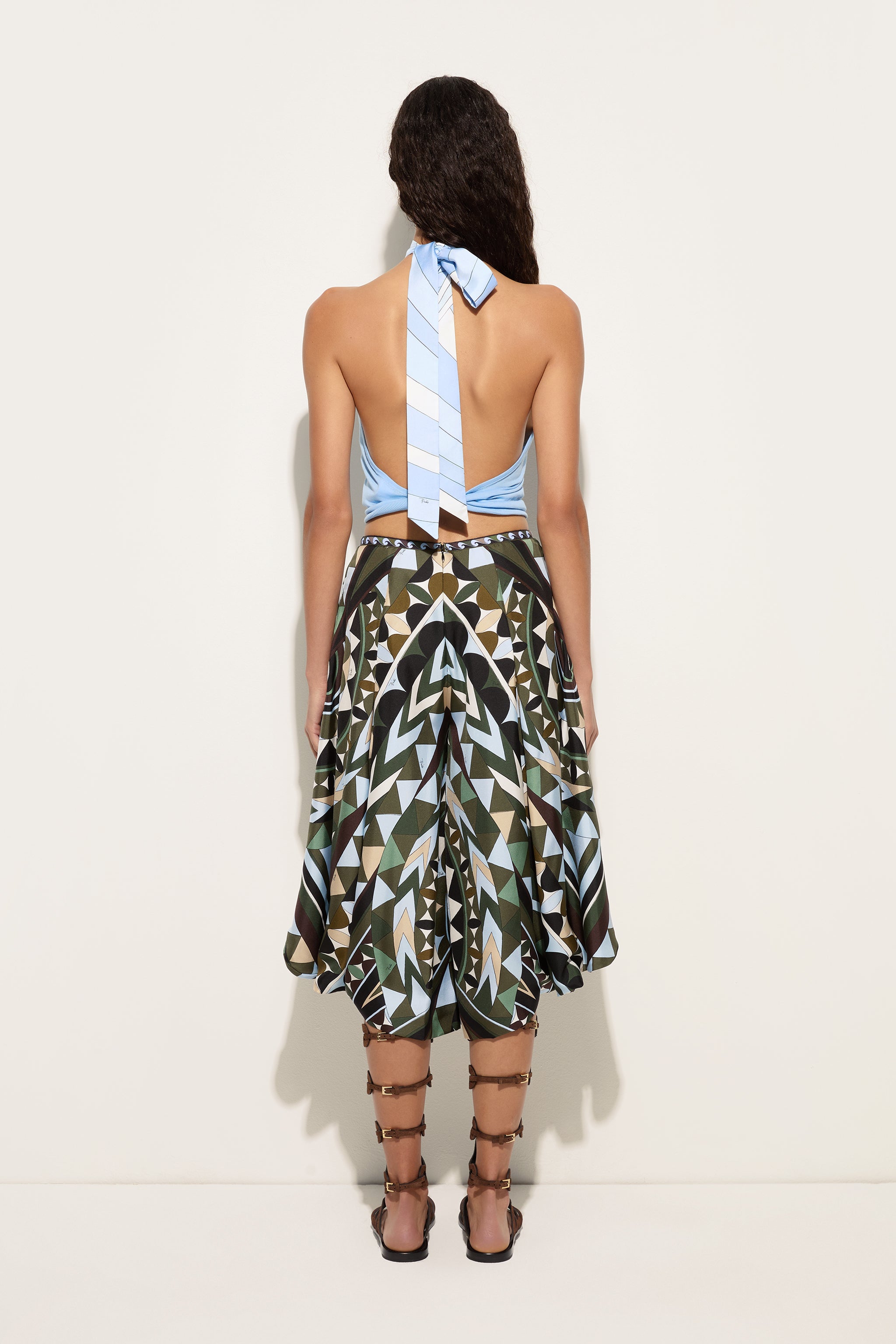 Manuba Print Wide Silk Pants
 WOMAN Pucci