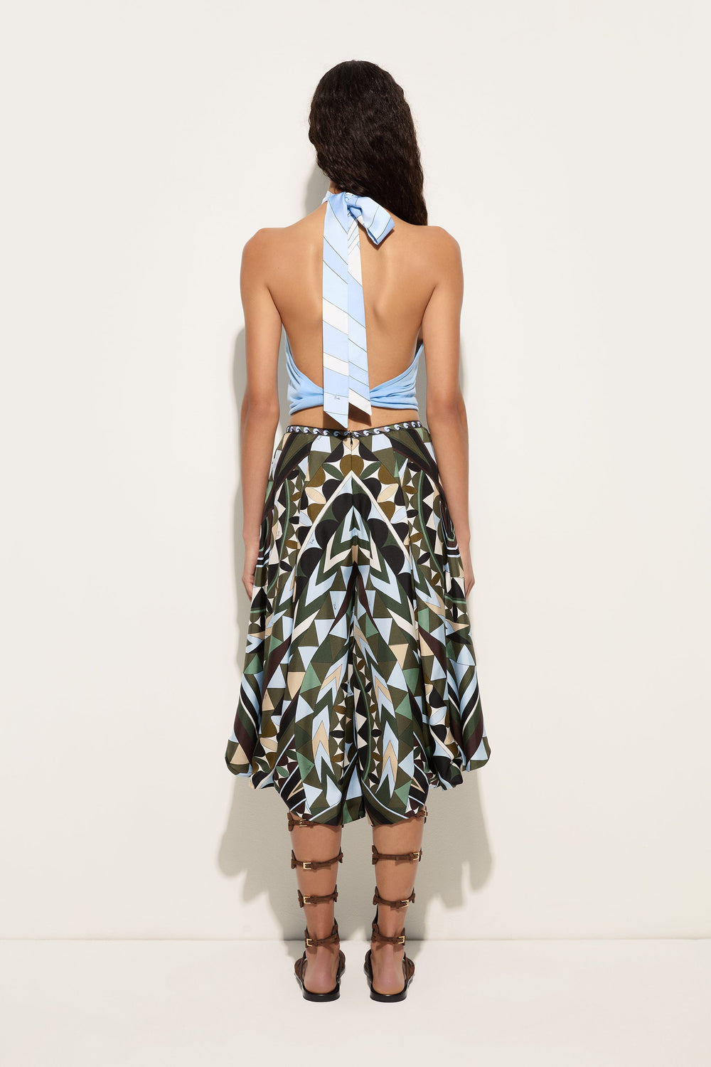 Manuba Print Wide Silk Pants
 WOMAN Pucci