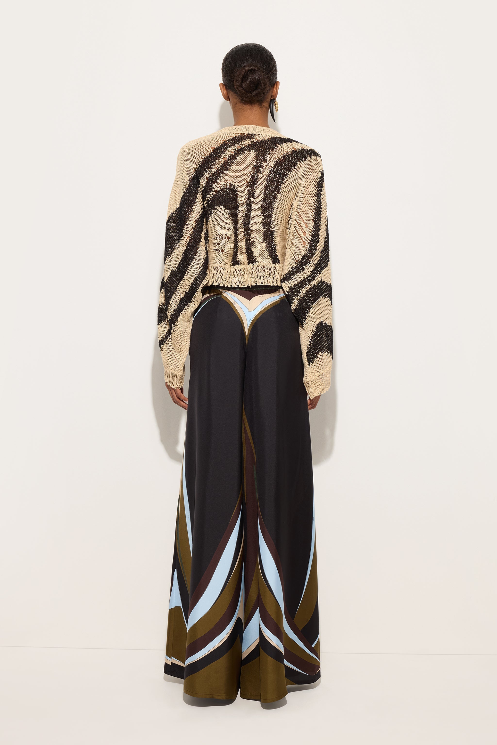 Fari Print Silk Palazzo Pants
 WOMAN Pucci