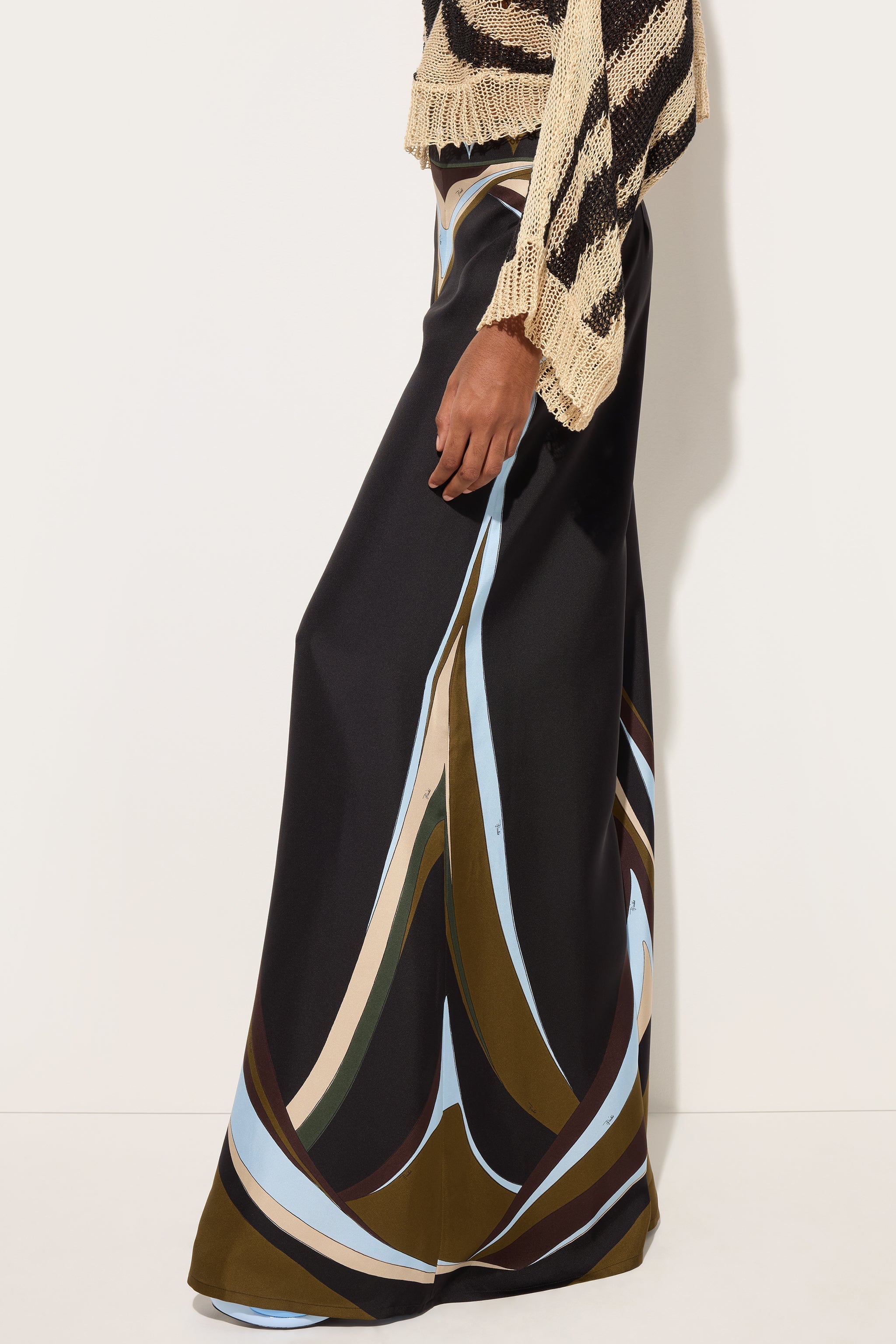 Fari Print Silk Palazzo Pants
 WOMAN Pucci