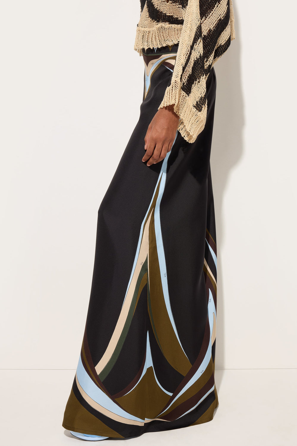 Fari Print Silk Palazzo Pants
 WOMAN Pucci