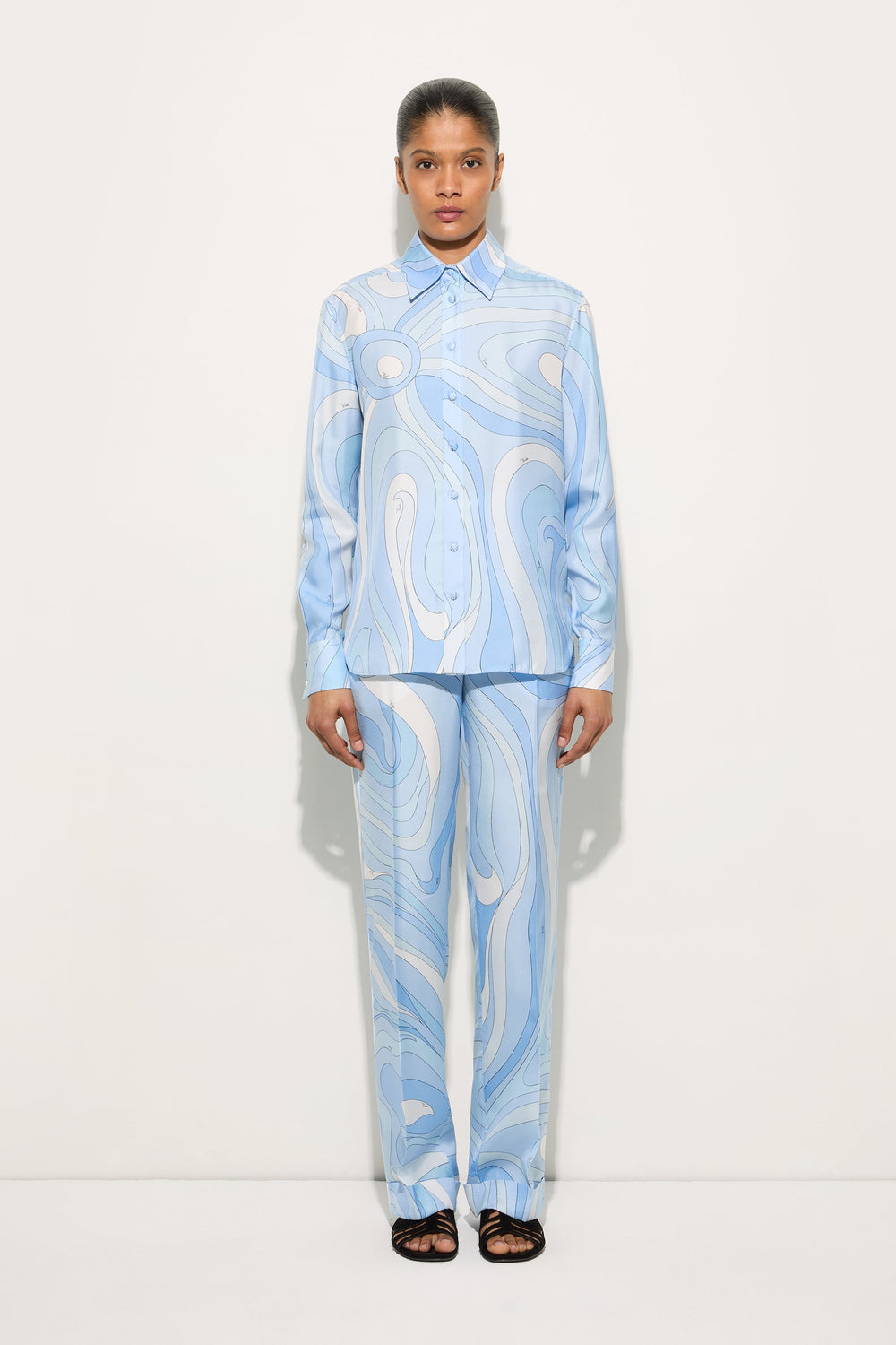Marmo Print Silk Pants
 WOMAN Pucci