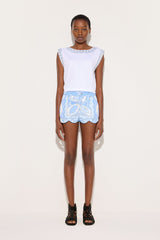 Angoli Print Scallop trim shorts
 WOMAN Pucci