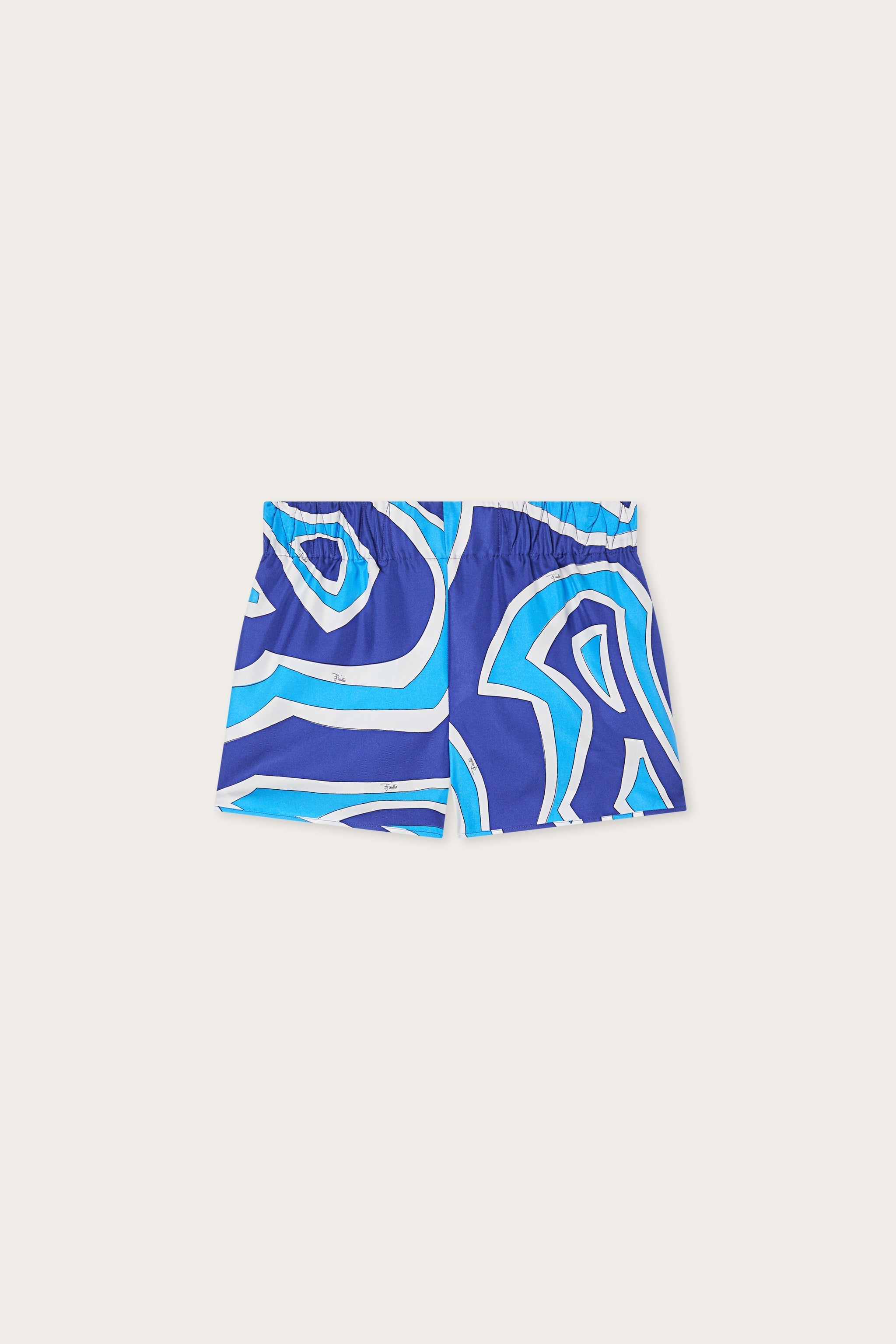 Labirinto Print Silk Shorts
 WOMAN Pucci