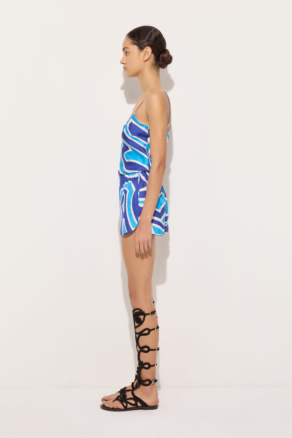 Labirinto Print Silk Shorts
 WOMAN Pucci