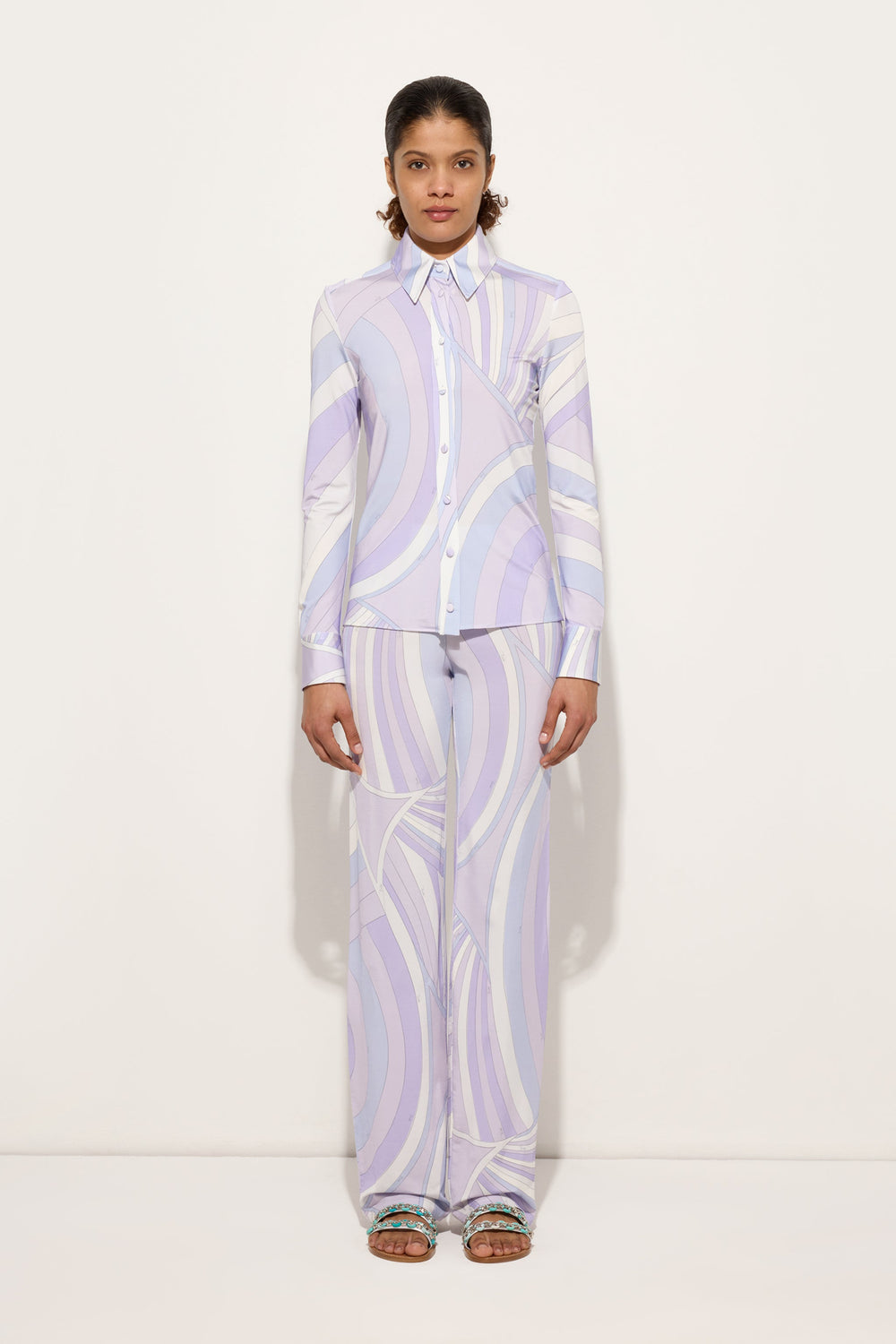 Iride Print Straight Trousers
 WOMAN Pucci