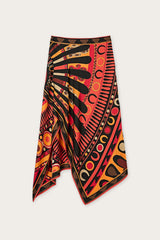 Soleil Print Silk Scarf Skirt
 WOMAN Pucci