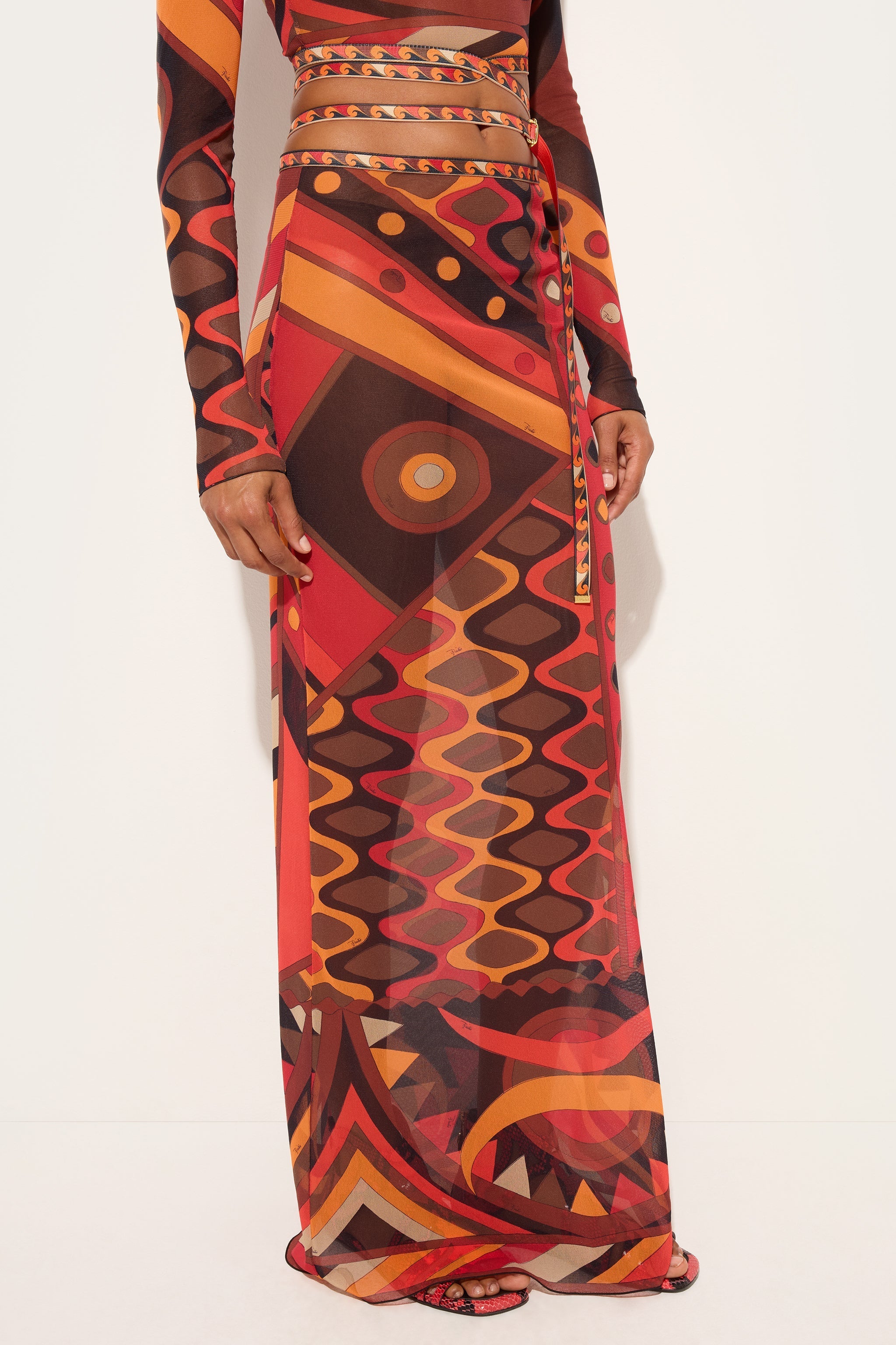 Vivara Print Long Tulle Skirt
 WOMAN Pucci