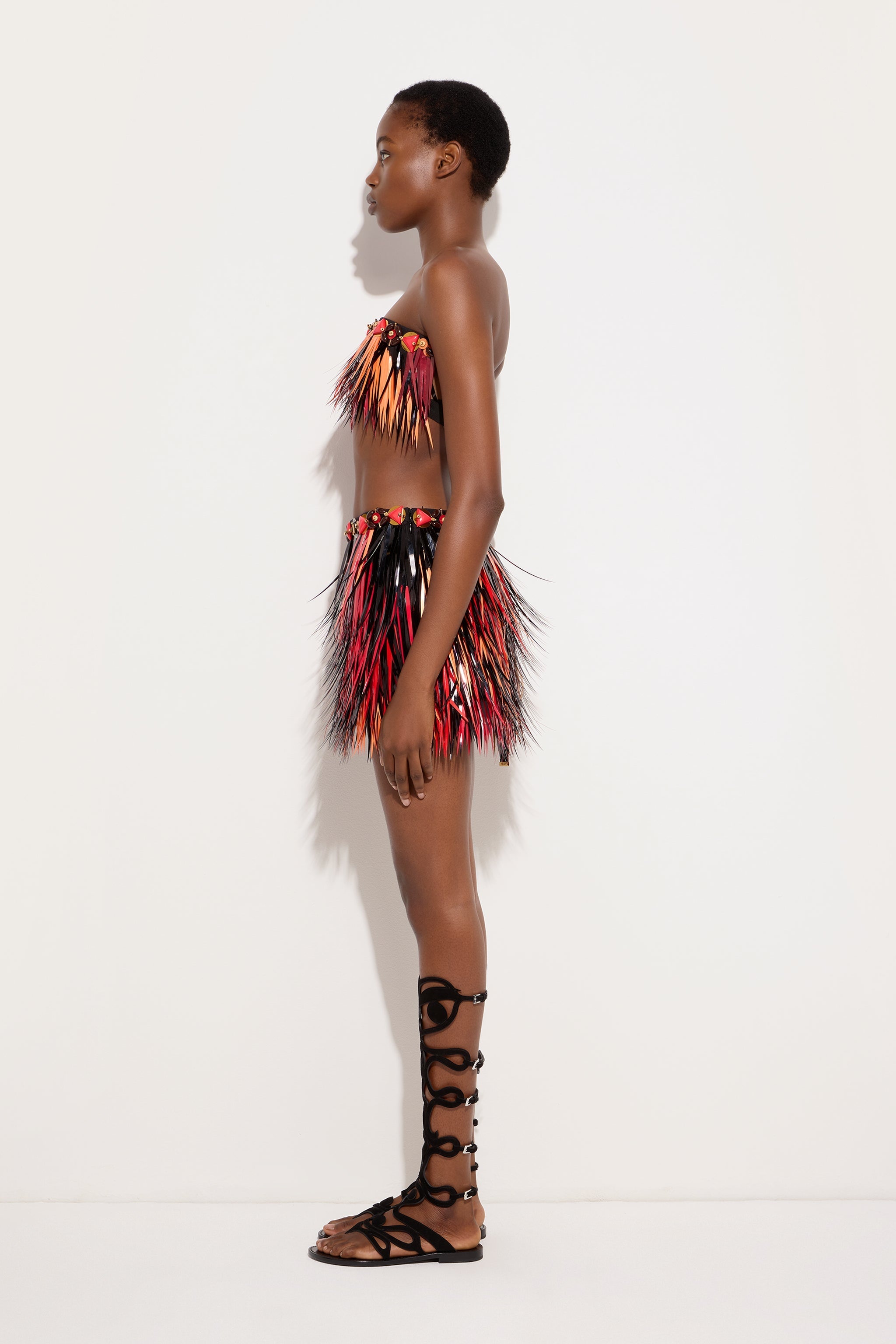 Embroidered Skirt with Jeweled Belt
 WOMAN Pucci
