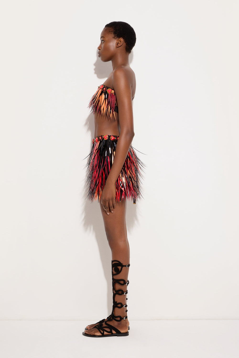 Embroidered Skirt with Jeweled Belt
 WOMAN Pucci