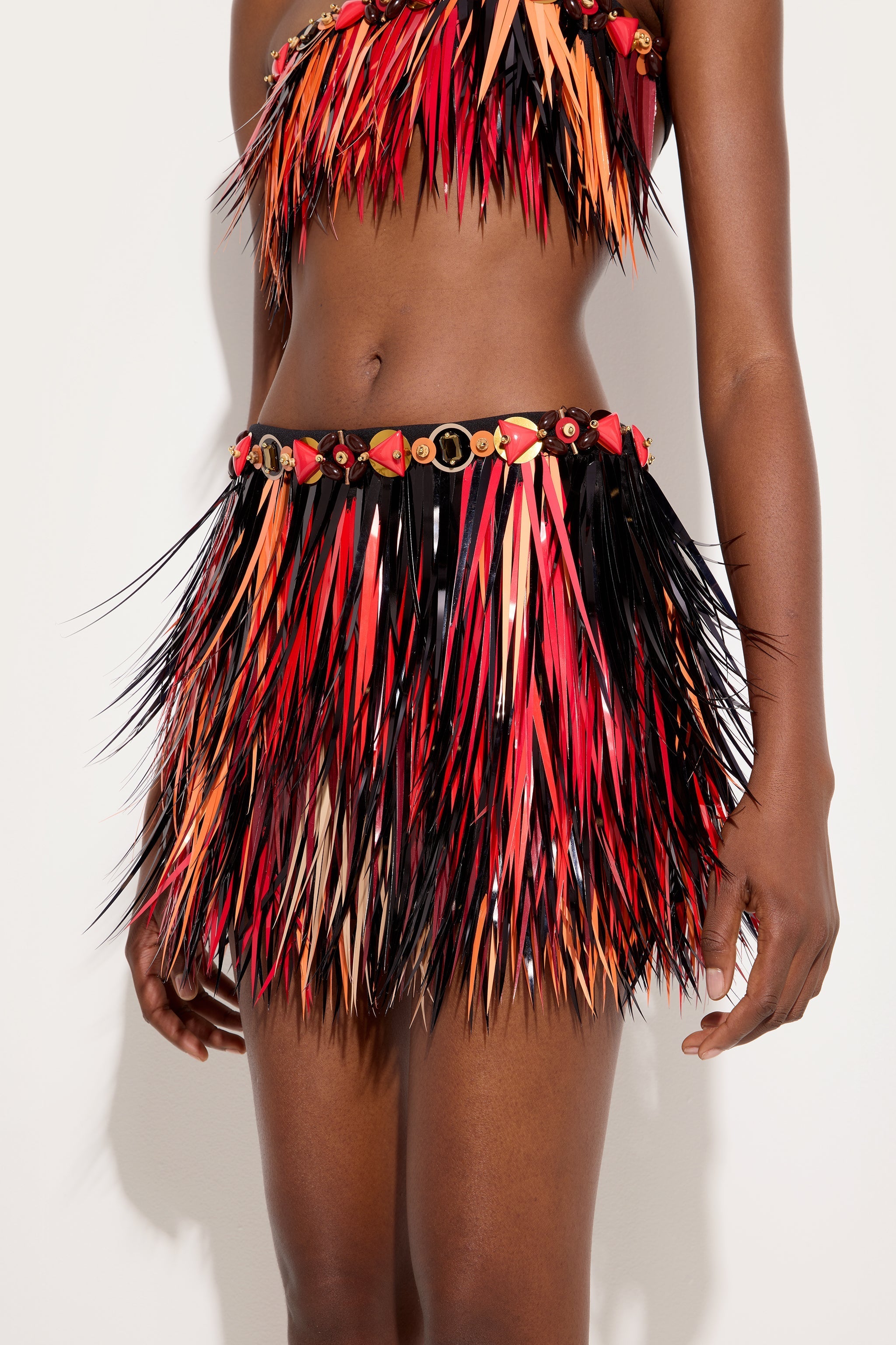 Embroidered Skirt with Jeweled Belt
 WOMAN Pucci
