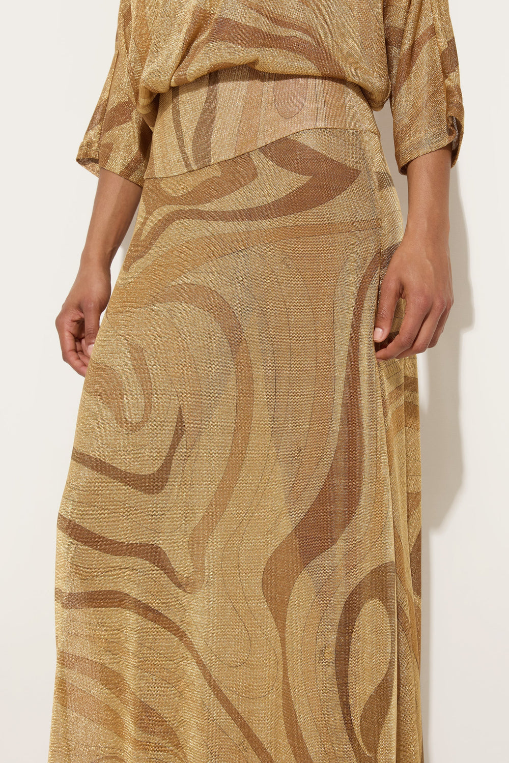 Marmo Print Lamè Skirt
 WOMAN Pucci
